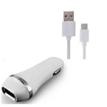 White Color 2.1 Amp Auto Car Charger Adapter + Usb Data Charging Cable Cord For. Fixed Price $10.65.