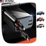 Lisen Retractable Charger 4 For Cars, 69W 31.5 Inch, Black. Fixed Price $53.16.
