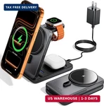 Kpon Foldable 3IN1 Charging Station For Magsafe, Travel Phone And Watch Charger. Fixed Price $43.46.