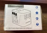 Sublimeware 4 Usb Ports International Adapter New Box. Fixed Price $19.35.
