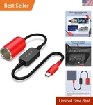 Durable 5 Ft Usb To Cigarette Lighter Adapter For Dash Cams - 18W Output. Fixed Price $33.99.