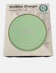 Wireless Green Charging Pad. 5 Watt Max Qi Compatible.orbit Innovations. Fixed Price $13.95.