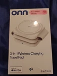 Onn 3 1 Wireless Charging Travel Pad Watch Earphones Made For Apple. Fixed Price $7.99.
