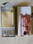 Bytech Micro Usb Cable Chrome Braided Series 6 Feet Open Box. Fixed Price $5.99.