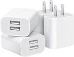 3- Pack, Usb Wall Charger, Dual Port Cube Power Adapter. Fixed Price $10.40.
