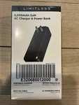 Limitless, 5000MAH Gan Charger & Power Bank Black Metallic. Fixed Price $48.99.
