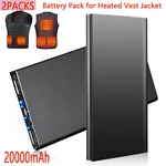 2PCS 5V/2.1A 20000MAH Battery Pack Usb Power Bank For Heated Vest Jacket Pants. Fixed Price $31.81.