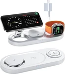 3-IN-1 Wireless Charging Station For Apple Devices, Mag-safe Compatible. Fixed Price $81.36.