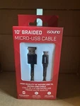 Isound 10' Braided Micro-usb Cable. Fixed Price $8.99.