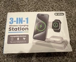 3-IN-1 Wireless Charging Station Black For Iphone Apple Watch Airpods Foldable. Fixed Price $8.98.