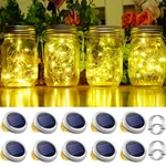Smilingtown 10 Pack 30 Led Solar Mason Jar Lid String Lights,fairy Inc.... Fixed Price $40.15.