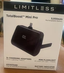 Limitless Totalboost Mini Pro 5,000 Mah Portable Power Bank Black Metallic. Fixed Price $17.50.