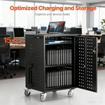 Charging Station Cart W/ Lock And Key For Laptops Classroom Office. Fixed Price $276.59.