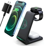 Labjob 1 Wireless Charging Station For Iphone, Watch, Airpods T3 - Black. Fixed Price $37.61.