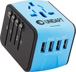 Unidapt Universal Travel Adapter, International Plug Fast 2,4A Blue. Fixed Price $24.99.
