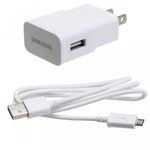 Samsung Oem Home Wall Travel Charger Ac Power Adapter Usb Cable Sync Wire Cord. Fixed Price $14.55.