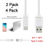 6/10 Ft Braided Type-c Fast Charging Cable Usb-c Rapid Cord Power Charger. Fixed Price $12.49.