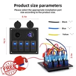 Xhtechnology 4 Gang Rocker Switch Panel Usb Charger Marine Rv. Fixed Price $40.99.
