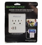 360 Electrical Dual Usb & Outlet Quick Charge Integrated Cradle Surge Protector. Fixed Price $15.99.