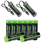 2-10 Pack Rechargeable Tipped Battery 3000MAH / Usb Charger. Fixed Price $26.99.