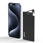 Eaget Portable Charger Built Usb Cables 5000MAH Slim Fast Charging Power Bank. Fixed Price $14.99.