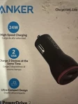 Anker 24W Dual Usb Car Charger Powerdrive For Iphone X 8/7 6S Plus More. Fixed Price $18.00.