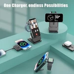Neotrixqi Wireless Charging Station Magsafe Charger Stand, 3 1, W17 - Black. Fixed Price $32.30.