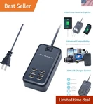 Universal 6-PORT Usb Charging Station Smart Identification For Optimal Output. Fixed Price $17.99.