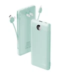 Vrurc Portable Charger Built-in Cables And Ac Wall Plug, Usb Power Green. Fixed Price $38.87.