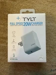 Tylt 20W Fast Charging Wall Charger White. Fixed Price $8.99.