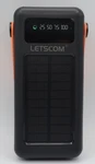 Letscom 30KMAH Solar Power Bank With Integrated Cables & Handle Black. Fixed Price $27.50.
