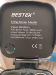 Nib Bestek 200W Cup Car Power Inverter 5 Way Socket Adapter. Fixed Price $37.99.