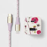 2-PORT Wall Charger With 6' Usb-c Cable Heyday Floral. Fixed Price $11.99.