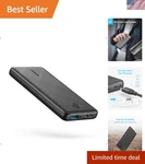 Bankpowercore 10K Compact High-speed 10,000MAH Battery Pack In Black. Fixed Price $34.99.