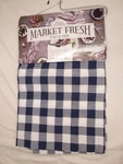 Piece Kitchen Window Curtain Set - 3PC Tier Blue Checkered Home Maison. Fixed Price $17.60.