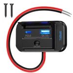 Tuowo Black Car Charger Panel 54W Usb-c 36W + Usb-a 18W 12V/24V Quick Pack. Fixed Price $18.07.