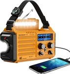 Emergency Radio With Noaa Weather Alert, 5000MAH Solar Hand Crank Portable Am/fm. Fixed Price $57.69.