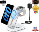 2025 Magnetic Wireless Mag-safe Charger STAND,3 In 1 With Light For I.... Fixed Price $34.99.