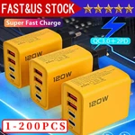120W 4-PORT Usb Fast Wall Charger Block For Cell Phone Ipad Lot. Fixed Price $346.85.