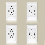 4.2A Dual Usb Outlet Wall Charger 15A 110V Tr Receptacle White For Bathroom 4PCS. Fixed Price $56.09.