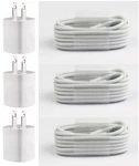 3X White Home Wall Ac Charger For Iphone 5S 6 7 8 11 Data Sync Usb Cable Cord. Fixed Price $9.98.
