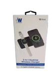 Just Wireless 2-IN-1 Charger 15W Black New Apple Andoird. Fixed Price $12.95.