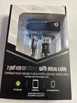 Iessentials 2 Port Usb Car Charger With Micro Cable. Fixed Price $8.79.
