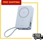 Ugreen Magflow 20000MAH Magnetic Power Bank With Built-in Cable, QI2 Certified. Fixed Price $164.49.