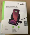 Belkin Wireless Charging Stand 10W, Distressed Box,. Fixed Price $29.02.