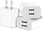 3 Pack Usb Wall Charger, Dual Port Plug Adapter For Outlet Charging Block,. Fixed Price $10.81.