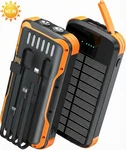 Soxono 40000MAH Solar Charger Power Bank Pd 20W Fast Charging, Dual Flashlight. Fixed Price $25.00.