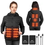 Women S Heated Jacket With 2PACK 10000MAH Battery Pack, Qtree Lightweight Hea.... Fixed Price $98.39.