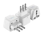 Ceptics Italy, Chile Universal Travel Plug Adapter Type Rome Grounded - 3 Pack. Fixed Price $7.99.