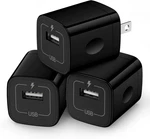 Wall Charger CUBE,1A/5V Single Port Usb Plug 3 Pack Travel Black Charging Block. Fixed Price $15.97.